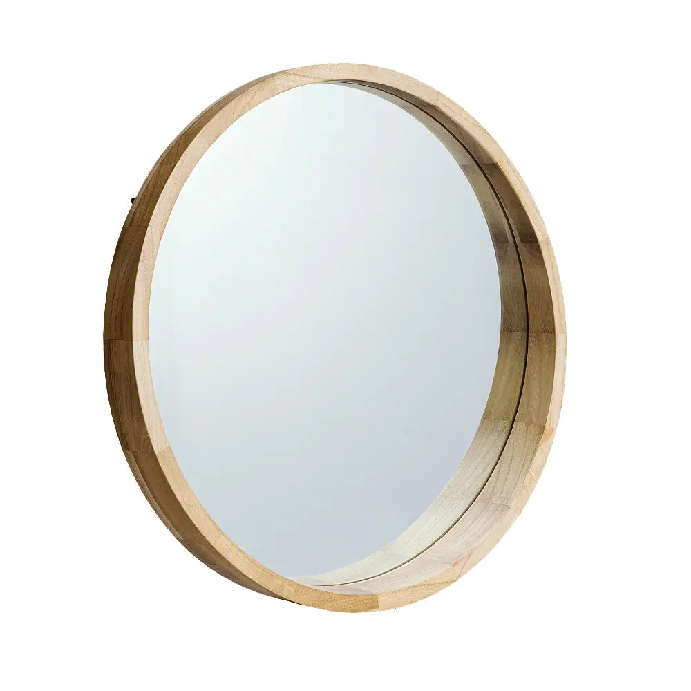 A contemporary mirror showcasing a bright room, serving as a focal point that complements the overall aesthetic.