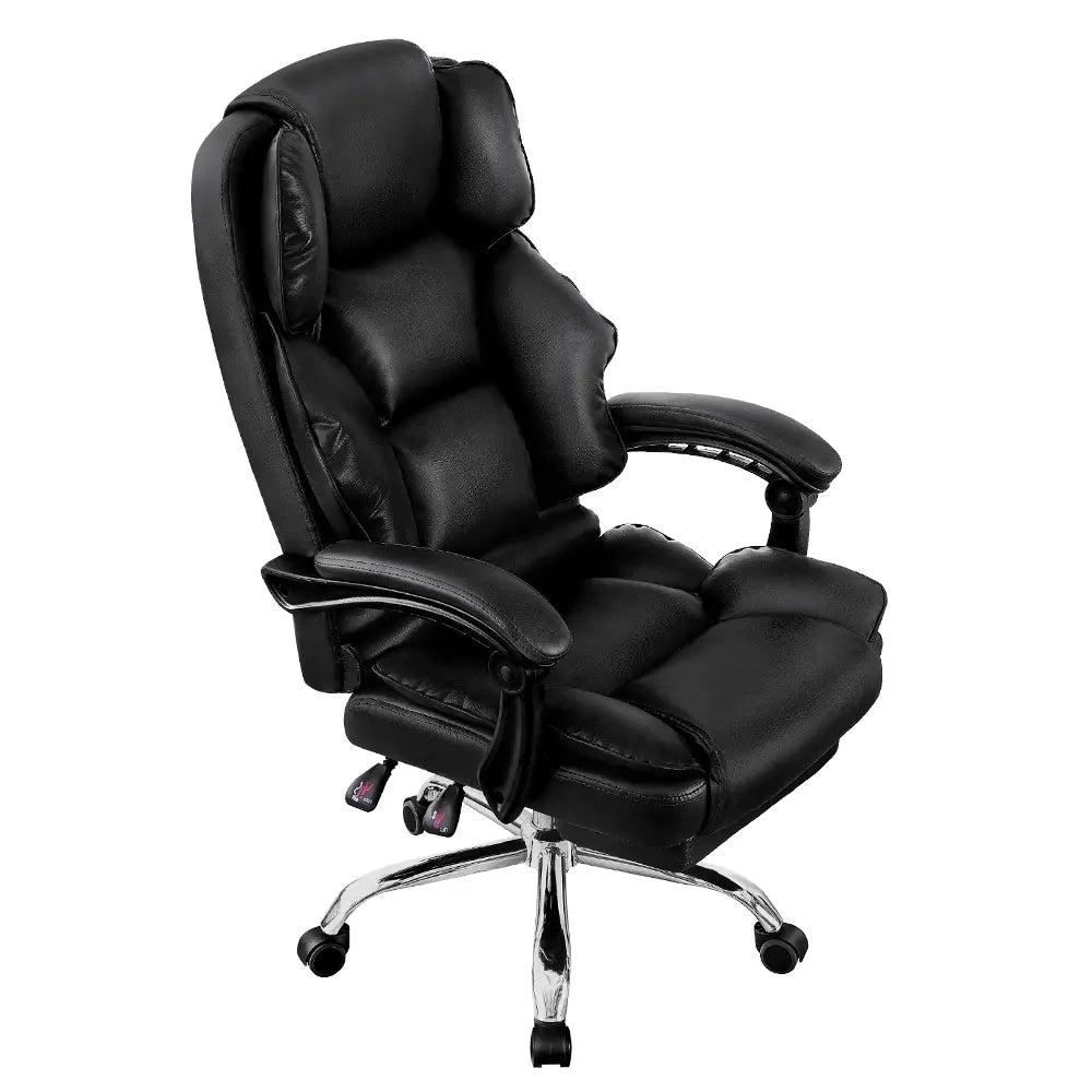 Truesdale Faux Leather Executive Chair with Footrest