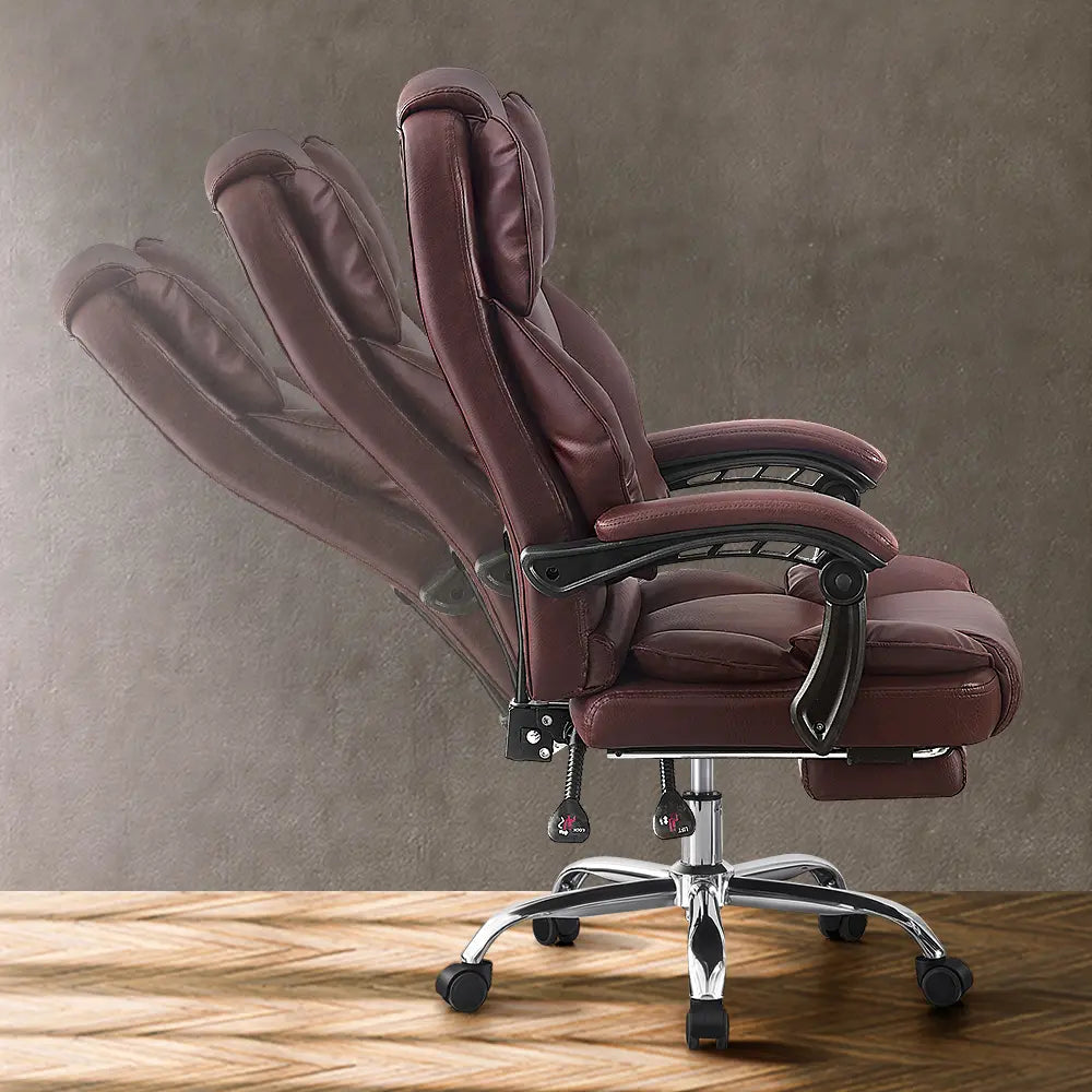 Truesdale Faux Leather Executive Chair with Footrest