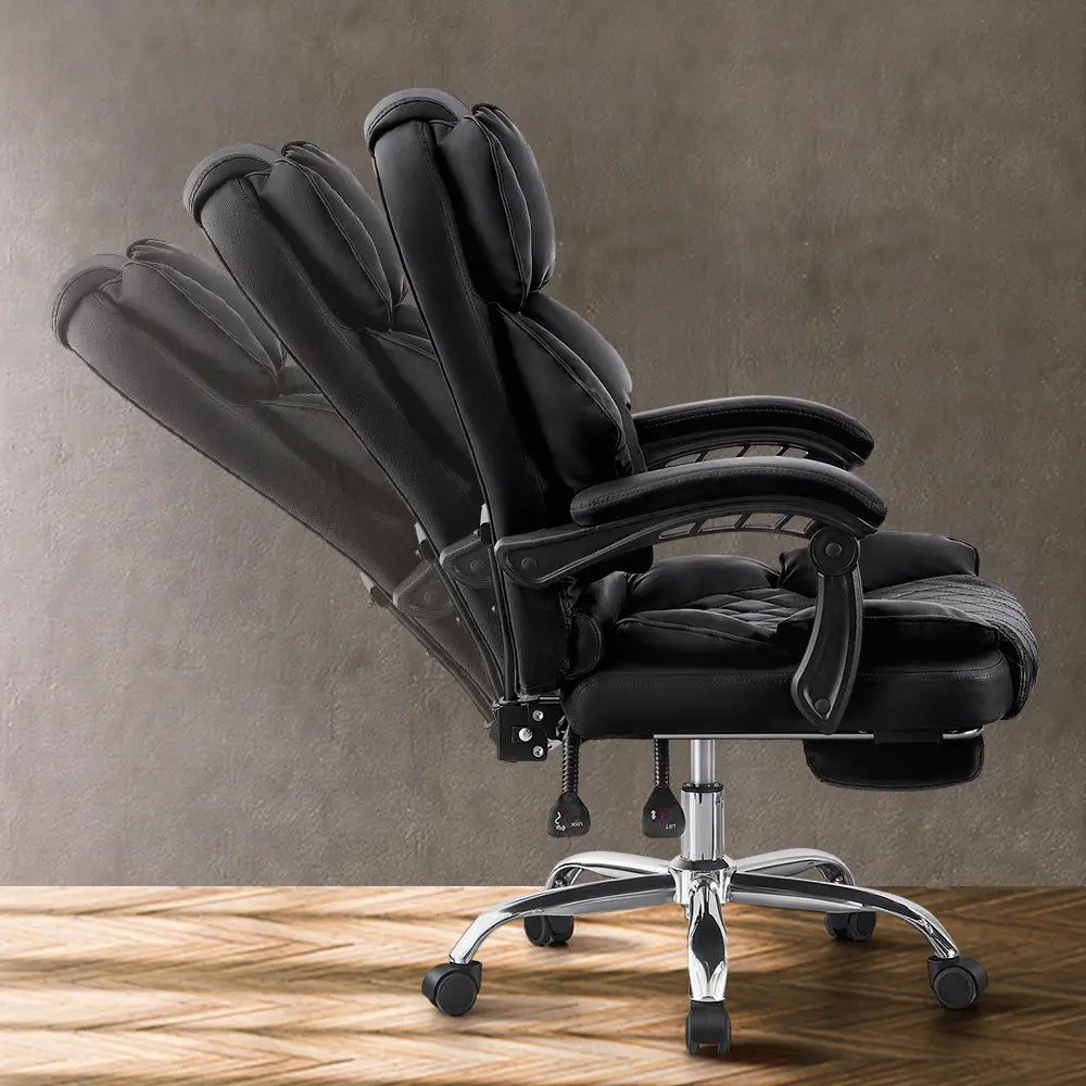 Dias Faux Leather Executive Chair with Footrest