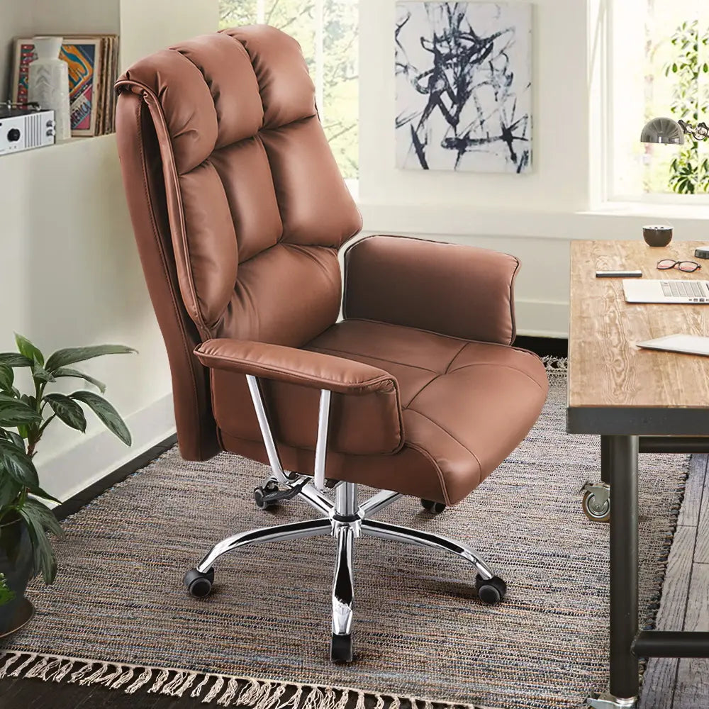 Sarif Faux Leather Executive Chair