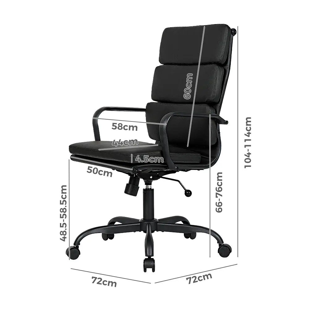 Eames Replica High-Back PU Leather Upholstered Executive Office Chair