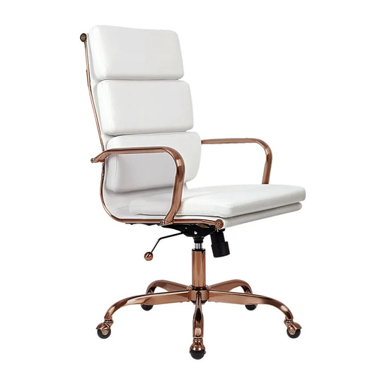 Eames replica high-back executive chair with PU leather upholstery