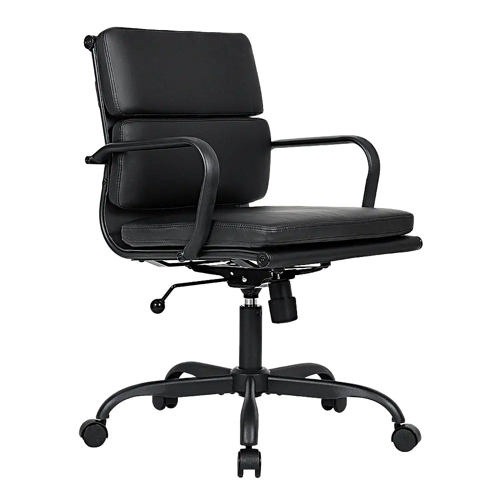 Eames Replica Mid-Back PU Leather Upholstered Executive Office Chair