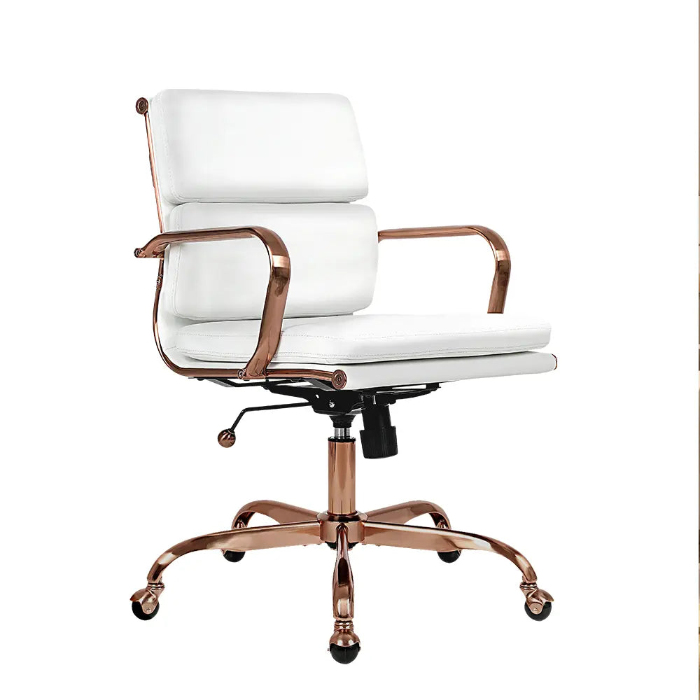 Eames Replica Mid-Back PU Leather Upholstered Executive Office Chair