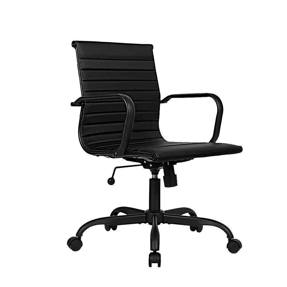 Eames Replica Mid-Back PU Leather Firm Feel Executive Office Chair