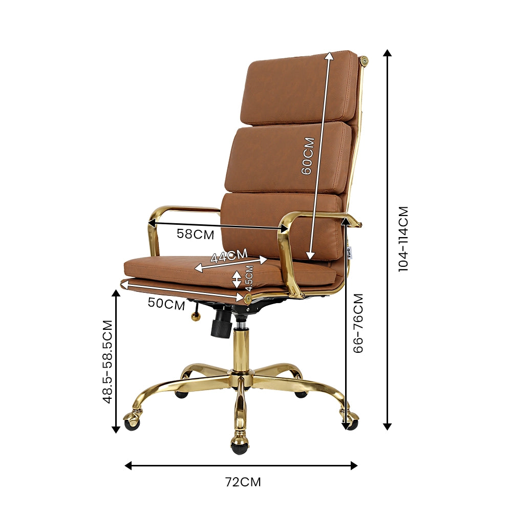 Eames Replica High-Back PU Leather Upholstered Executive Office Chair