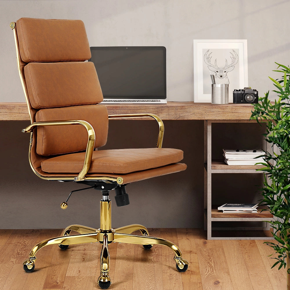 Eames Replica High-Back PU Leather Upholstered Executive Office Chair