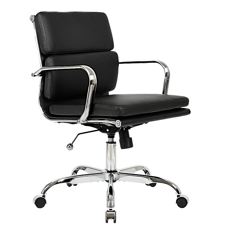 Eames Replica Mid-Back PU Leather Upholstered Executive Office Chair