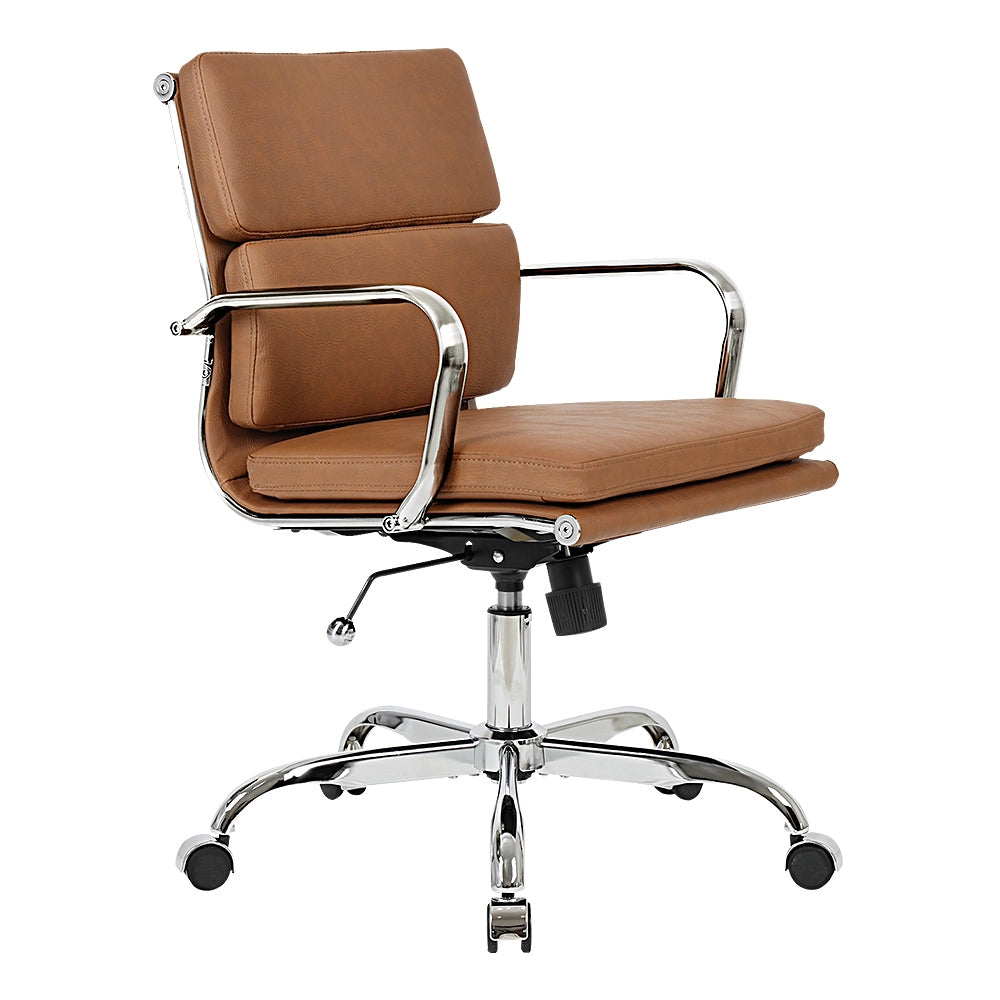 Eames Replica Mid-Back PU Leather Upholstered Executive Office Chair