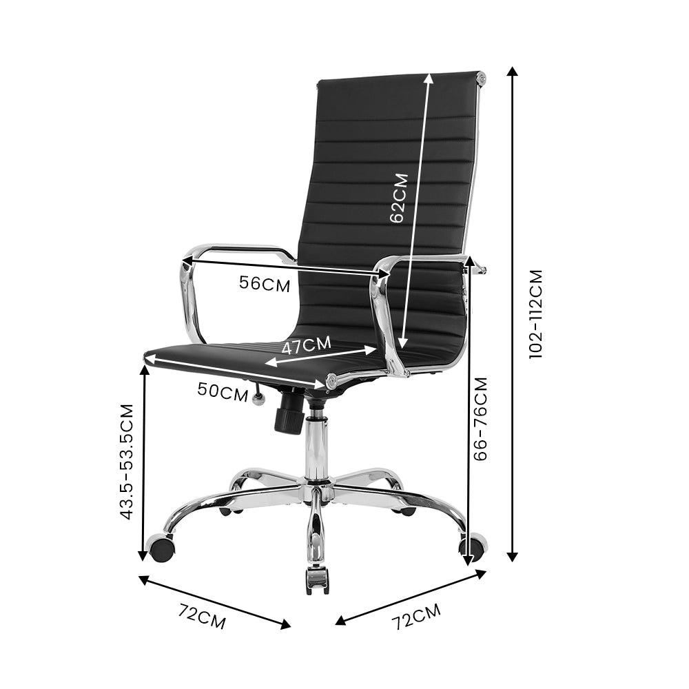 Eames Replica High-Back PU Leather Firm Feel Executive Office Chair