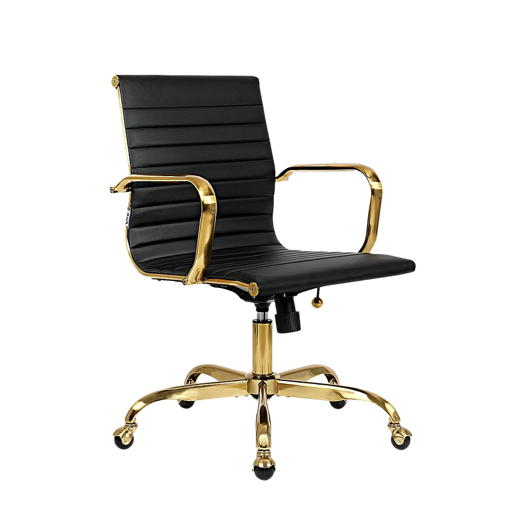 Eames Replica Mid-Back PU Leather Firm Feel Executive Office Chair