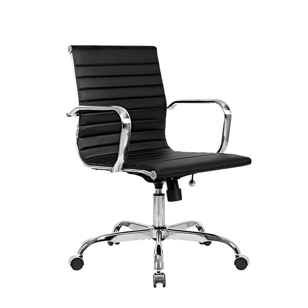 Eames Replica Mid-Back PU Leather Firm Feel Executive Office Chair