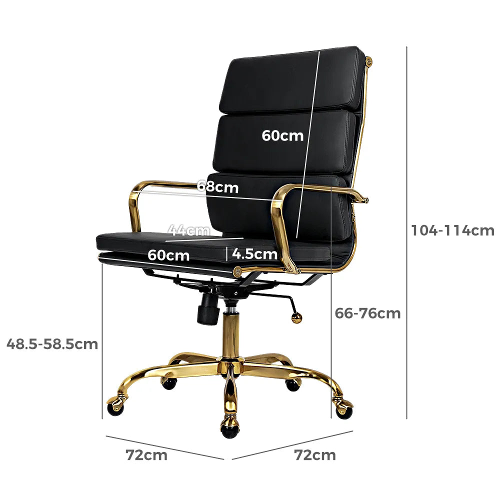 Eames Replica High-Back Extra Wide PU Leather Upholstered Executive Office Chair