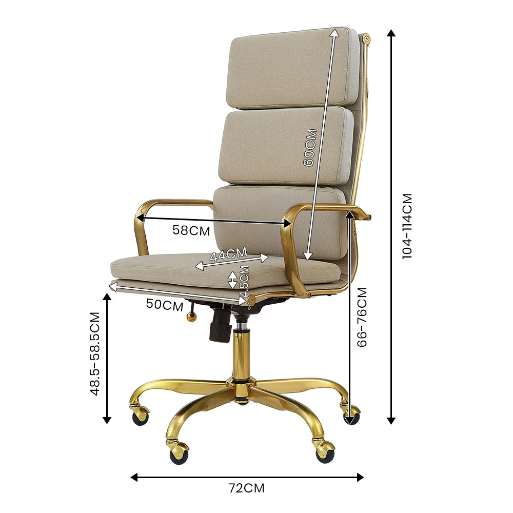 Eames Replica High-Back Fabric Upholstered Executive Office Chair