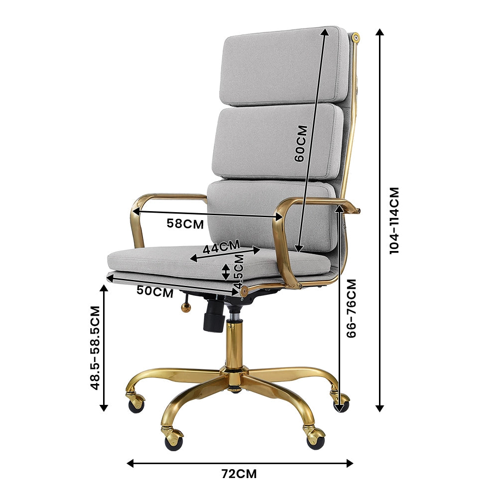 Eames Replica High-Back Fabric Upholstered Executive Office Chair