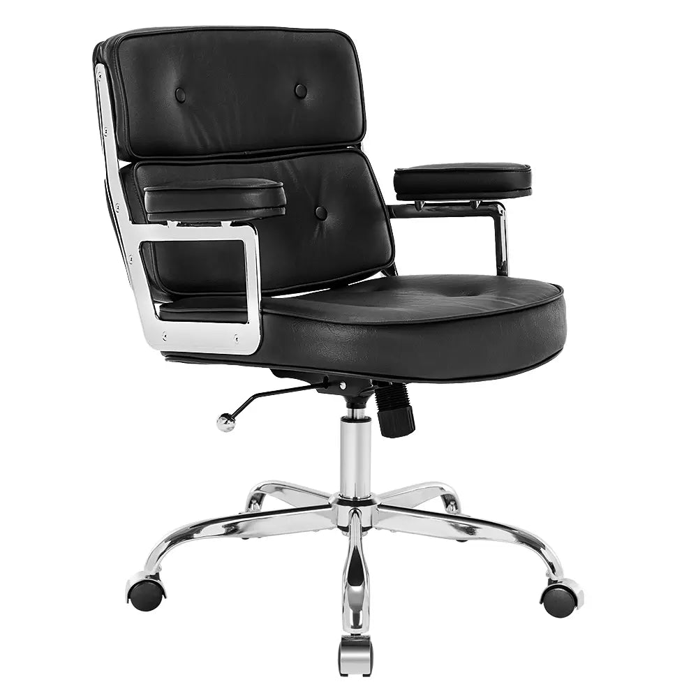 Copilot Faux Black PU Leather Upholstered Executive Office Chair