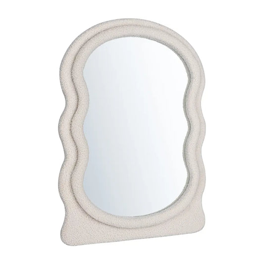 Sabrina Arch Wavy Fabric Wall Mirror 600MM x 800MM