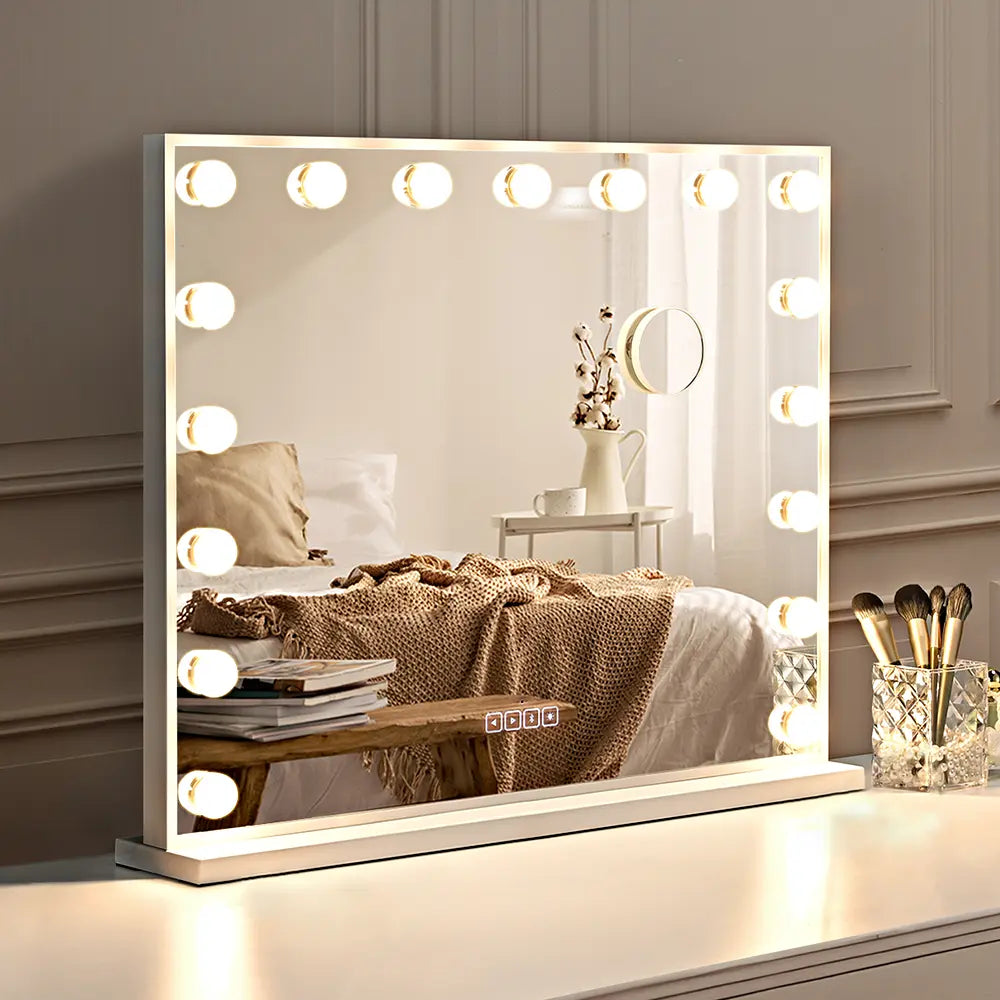 Neo Hollywood Vanity Touch Wall Mounted Freestanding Mirror