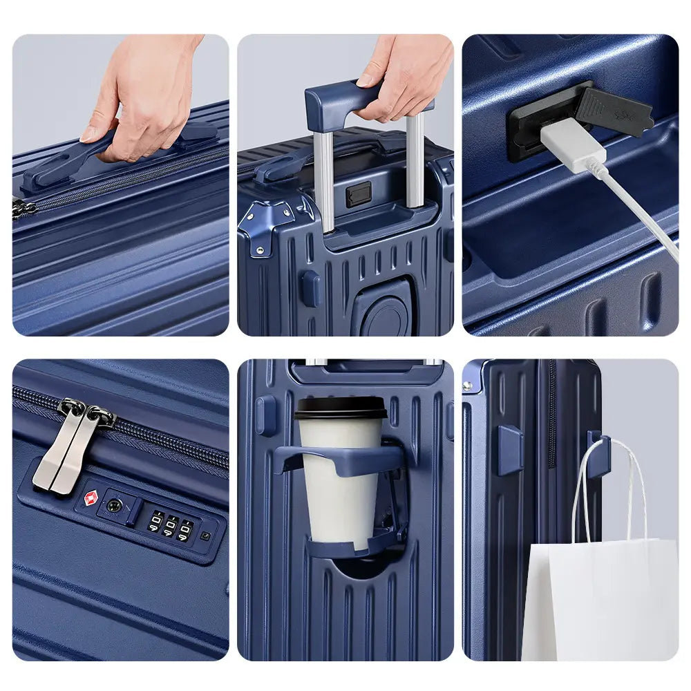 Cornelia Lightweight Suitcase Navy Blue