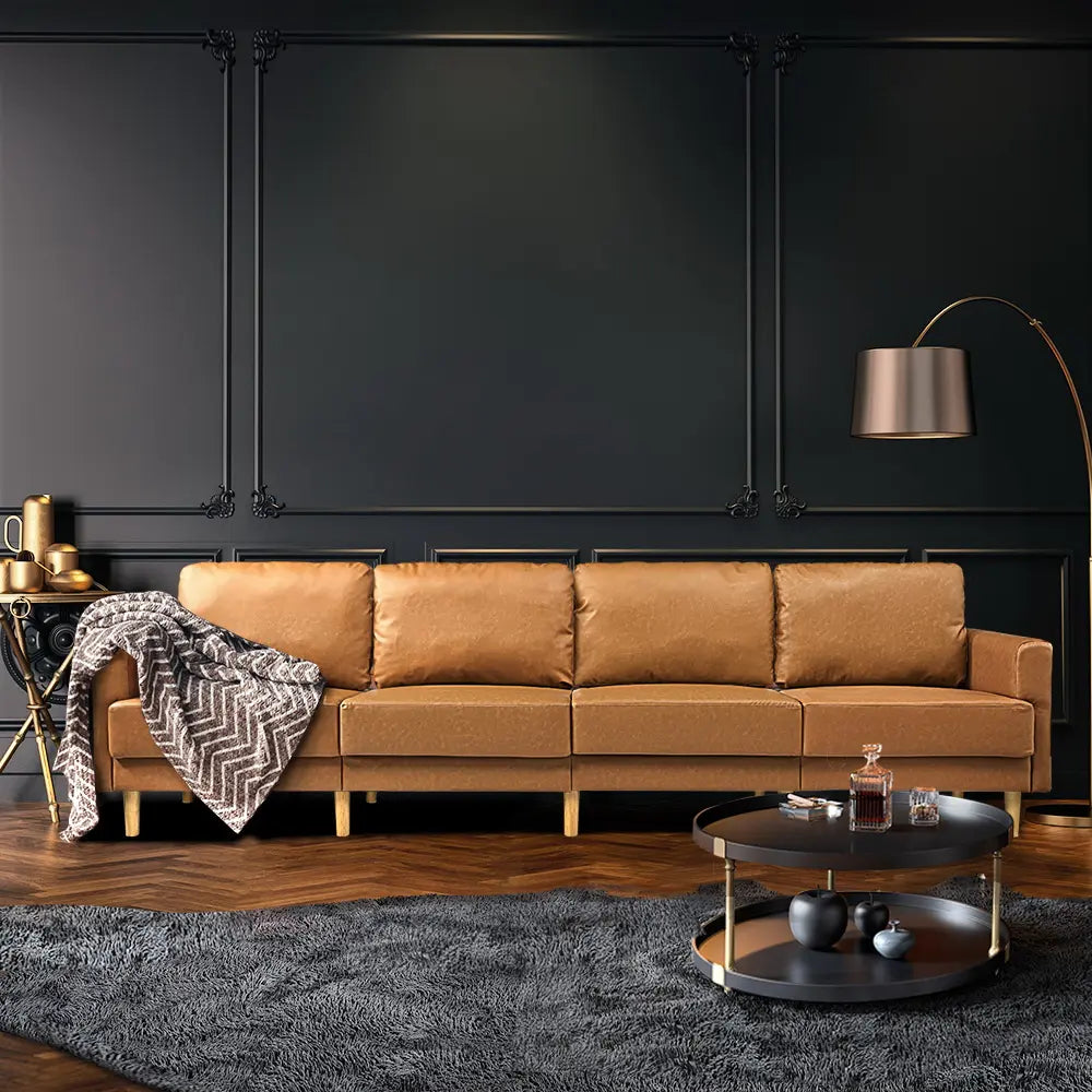 Mambo Leather 4-Seat Modular Sofa