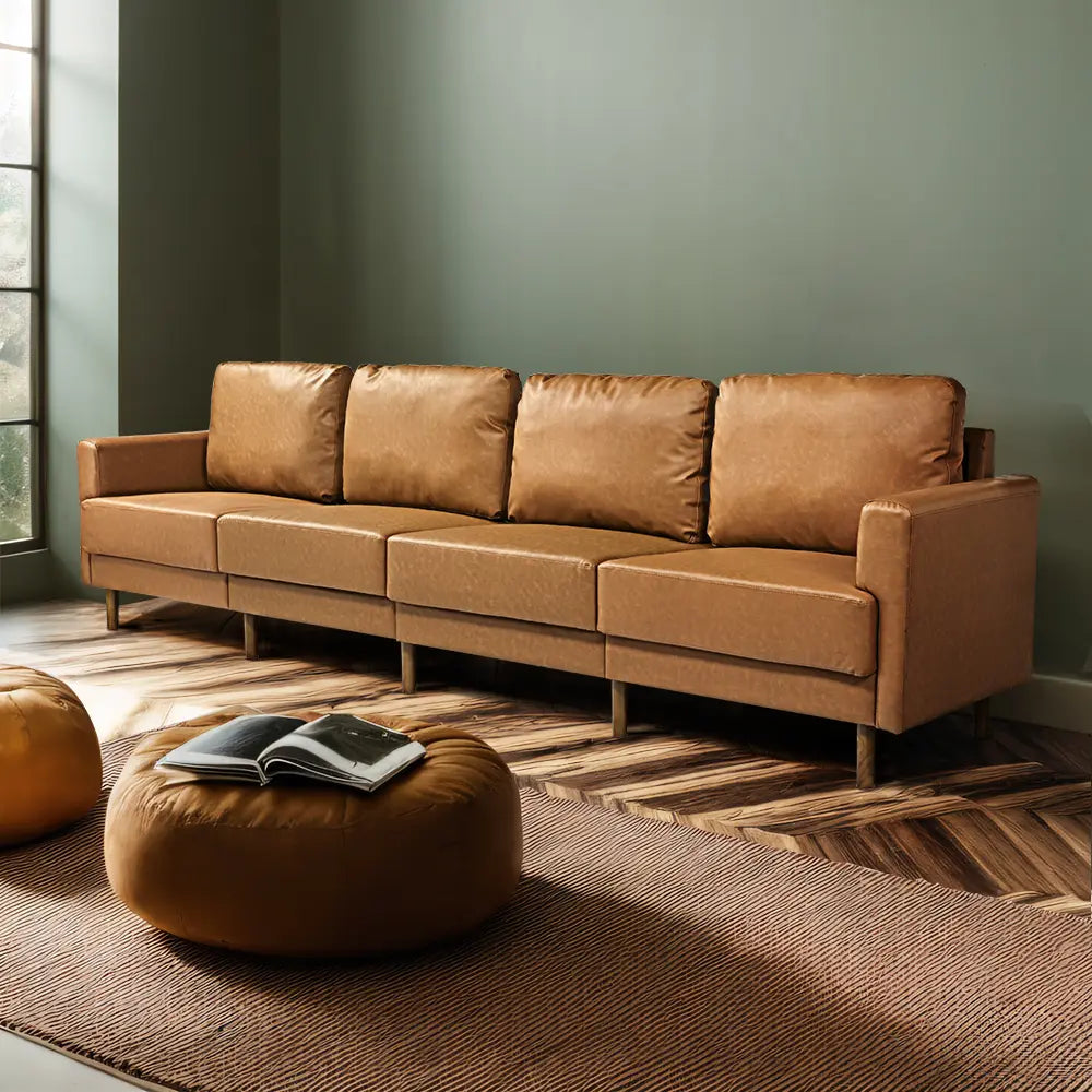 Mambo Leather 4-Seat Modular Sofa