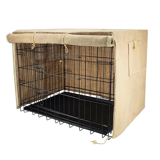 Mackenzie Jute Dog Cage Cover