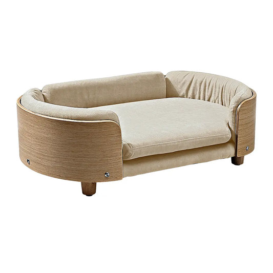 Aron large pet sofa with velvet fabric and solid wood frame