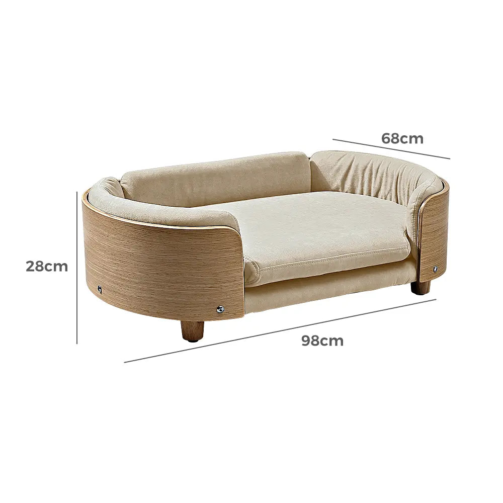 Aron pet sofa placed in a modern living room with home decor