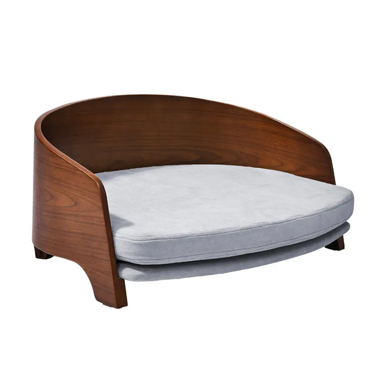 Aron small pet sofa with velvet fabric and solid wood frame