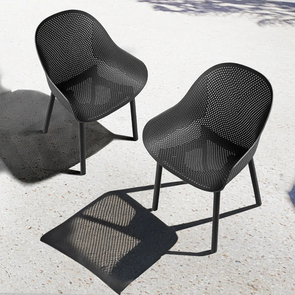 Molly Outdoor Dining Chair with Mesh Design