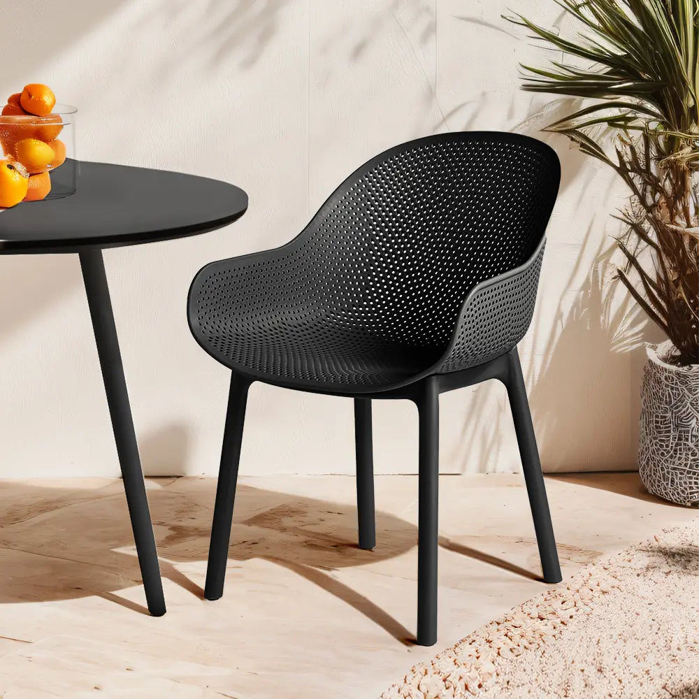 Molly Outdoor Dining Chair with Mesh Design