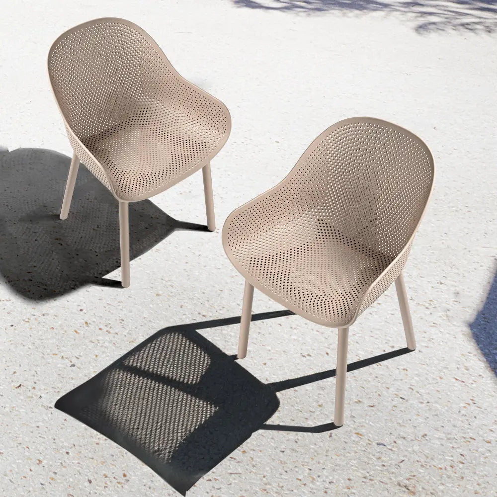 Molly Outdoor Dining Chair with Mesh Design