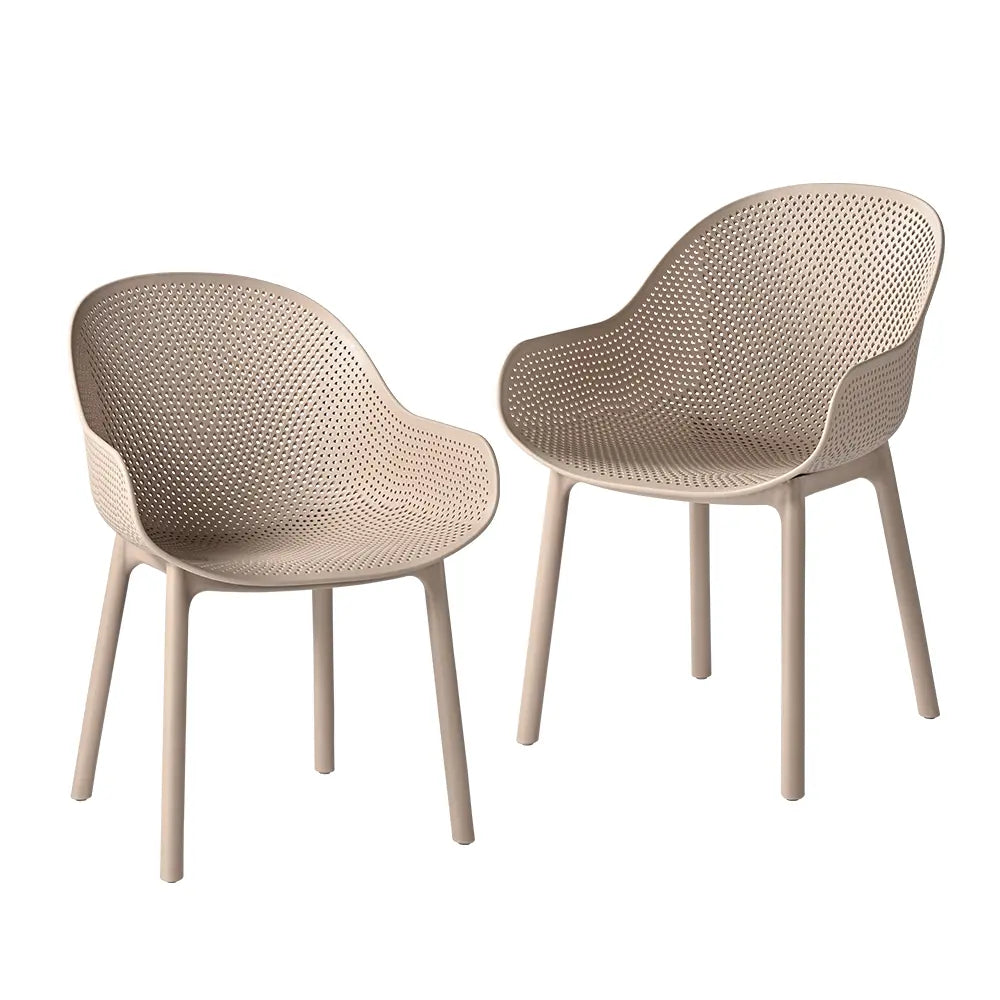 Molly Outdoor Dining Chair with Mesh Design