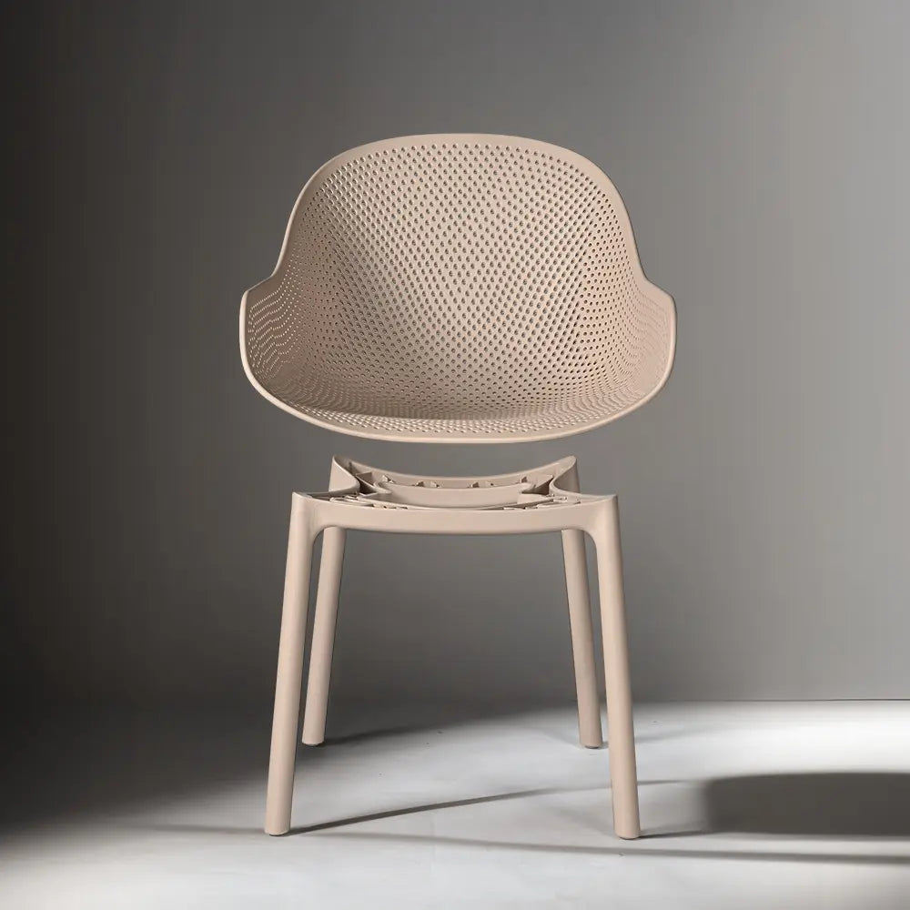 Molly Outdoor Dining Chair with Mesh Design