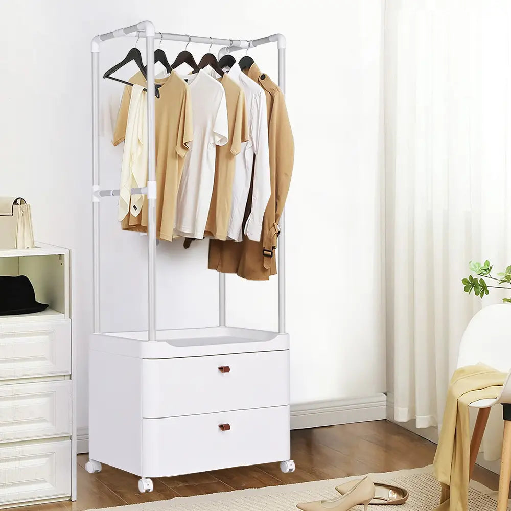 Petervon Clothing Rack with Storage Drawer