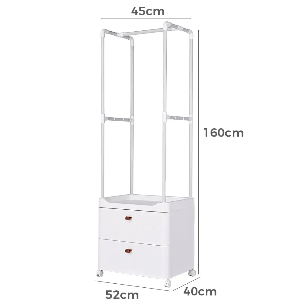 Petervon Clothing Rack with Storage Drawer