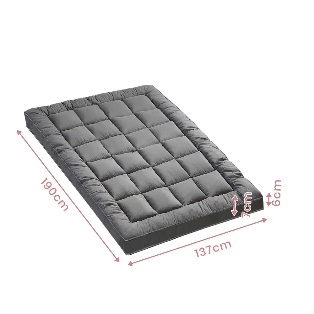 Zoilo Cotton Mattress Topper Grey