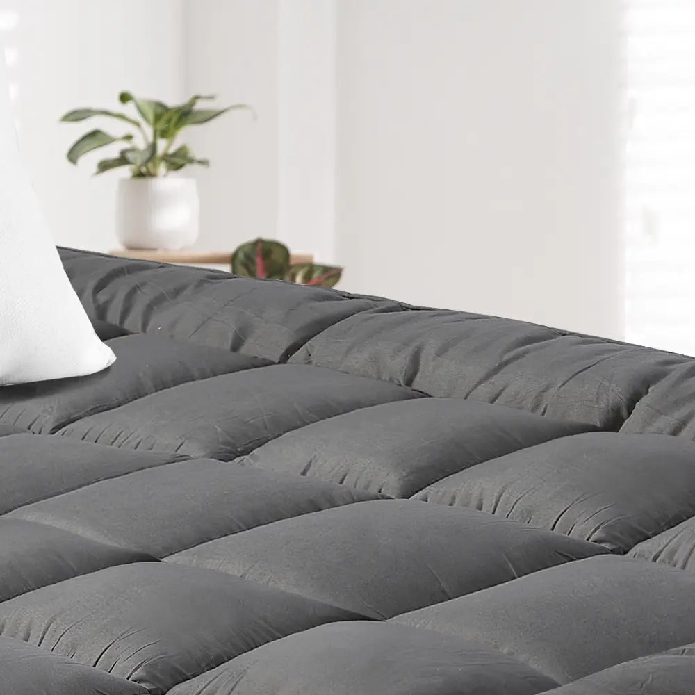 Zoilo Cotton Mattress Topper Grey