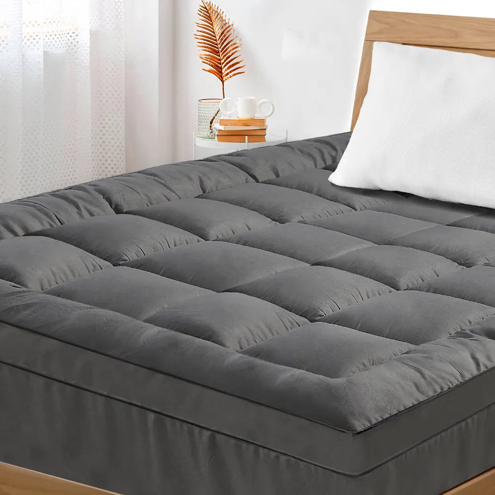 Zoilo Cotton Mattress Topper Grey