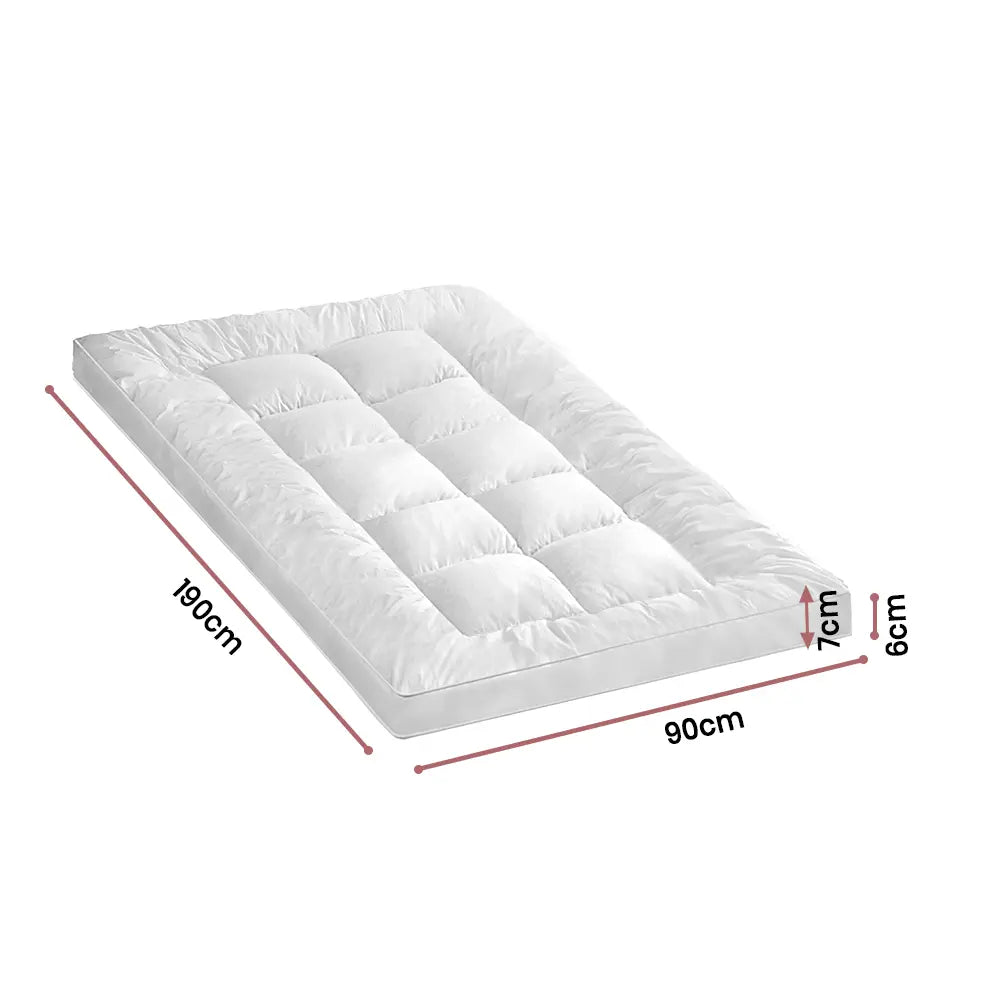 Zoilo Cotton Mattress Topper White