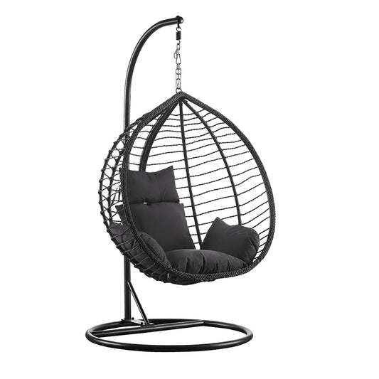 Traverse Outdoor Hanging Egg Chair Black