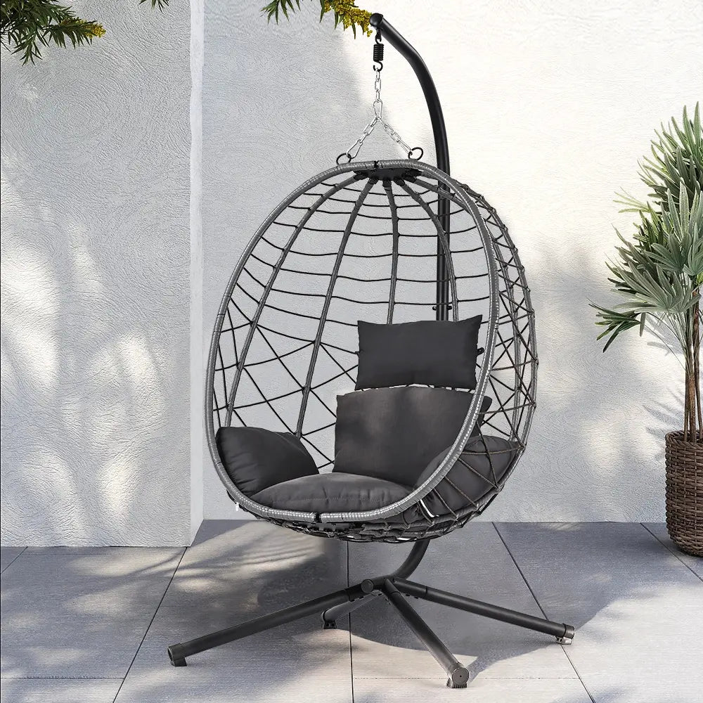 Allegra Outdoor Hanging Egg Chair Grey