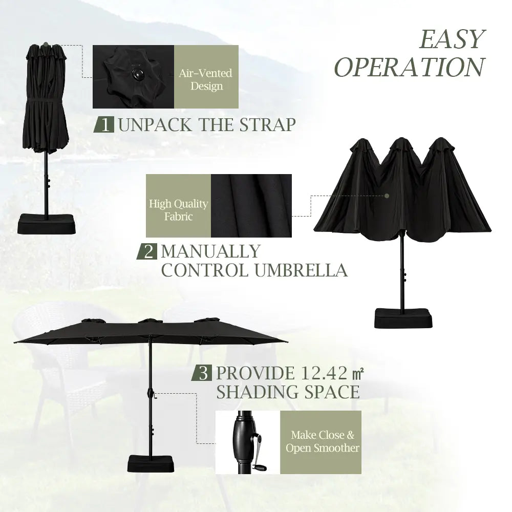 Lucien Outdoor Umbrella with Base