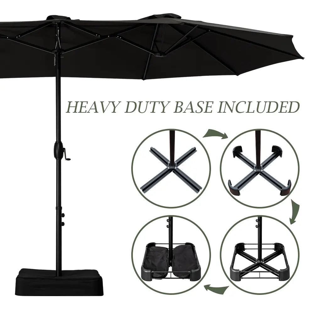 Lucien Outdoor Umbrella with Base