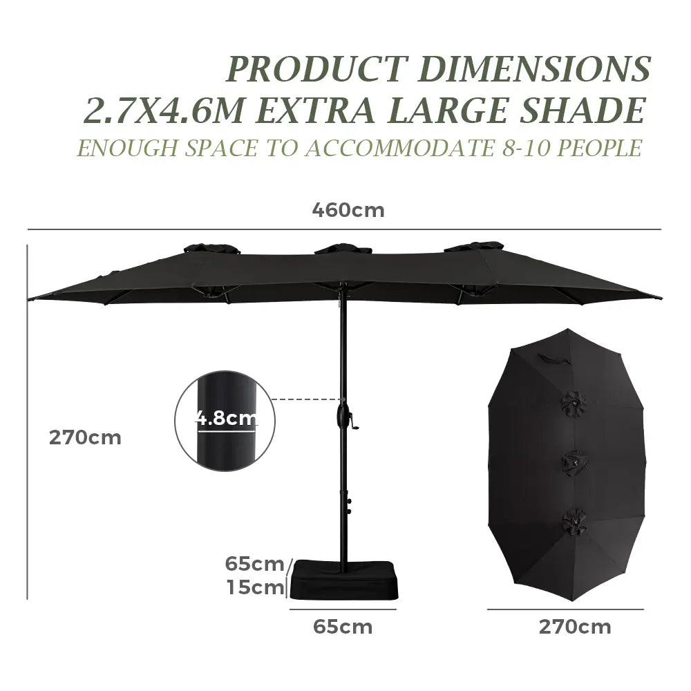 Lucien Outdoor Umbrella with Base