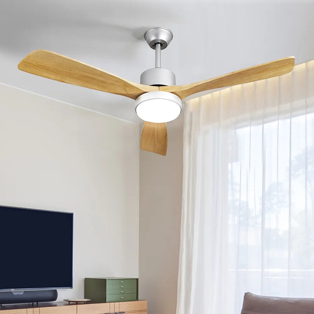 Neuron 52" Wooden Ceiling Fan with LED Light