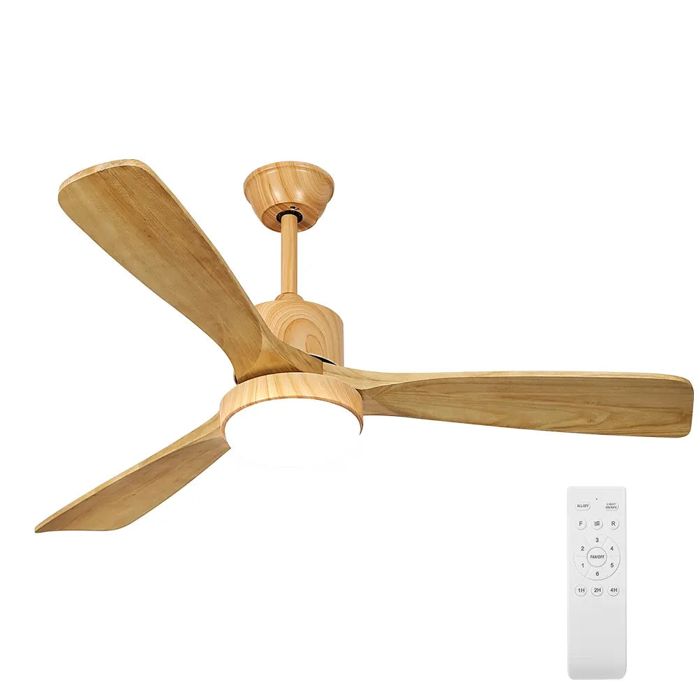 Neuron 52" Wooden Ceiling Fan with LED Light