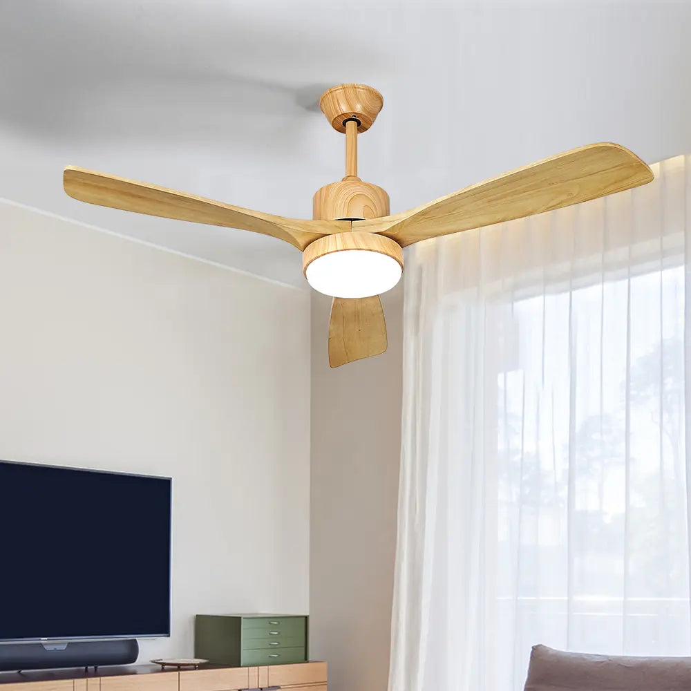 Neuron 52" Wooden Ceiling Fan with LED Light