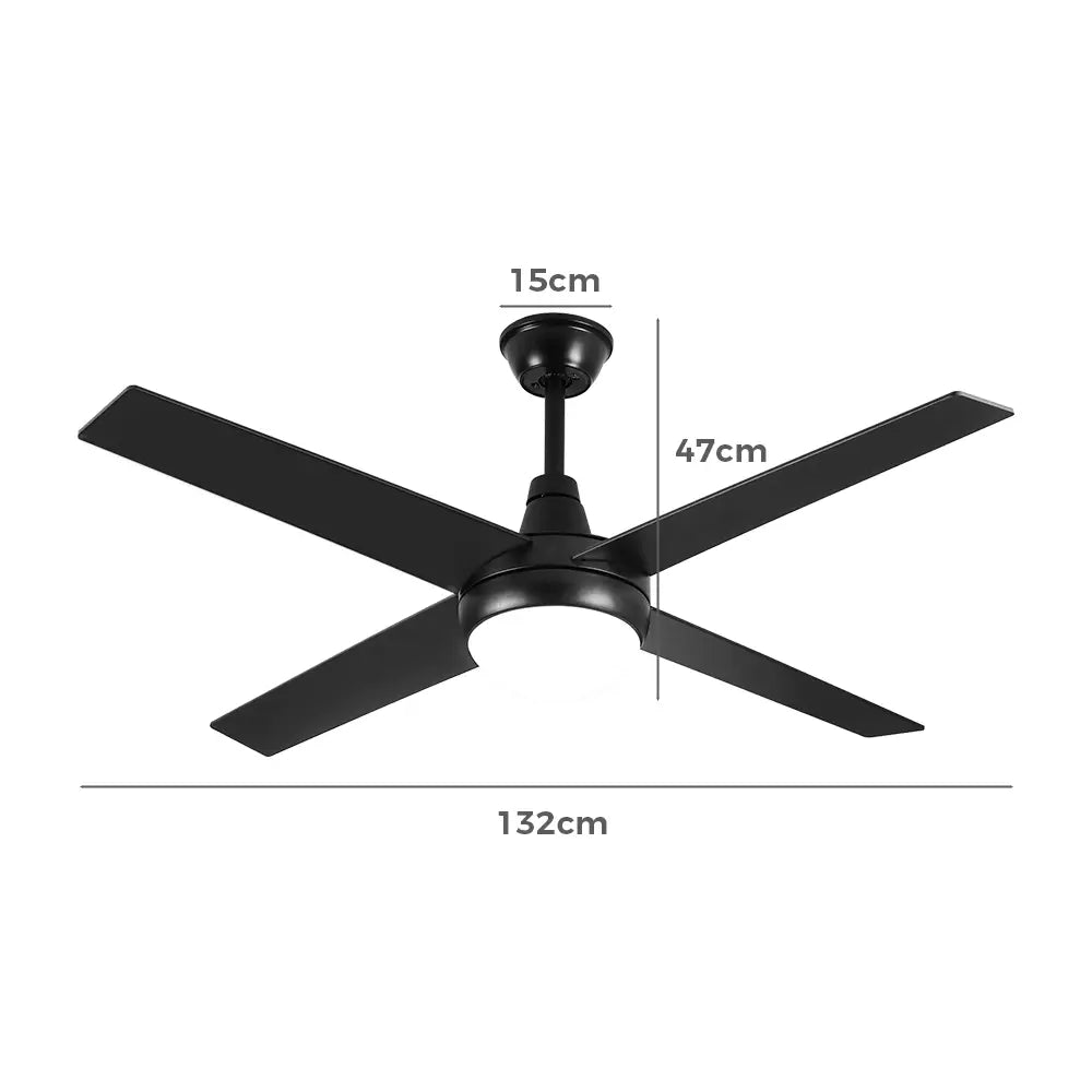 Triaire 52" Wooden Ceiling Fan with Remote Control 6 Speed